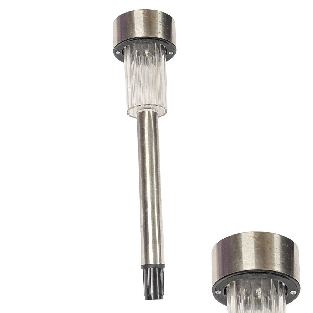 SET 7 PZ LAMPADA ENERGIA SOLARE PICCHETTO GIARDINO RICARICABILE 1 LED 33 CM