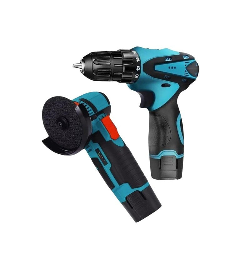 MINI SMERIGLIATRICE ANGOLARE E TRAPANO ELETTRICO A BATTERIA 48V  VALIGETTA 08347