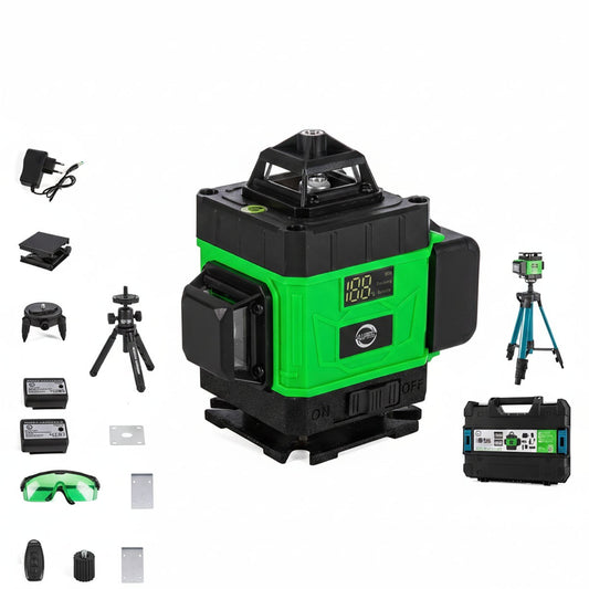NIVEAU LASER 16 LIGNES AUTONIVELANT AVEC TRÉPIED BATTERIE 2400MAH AS08632