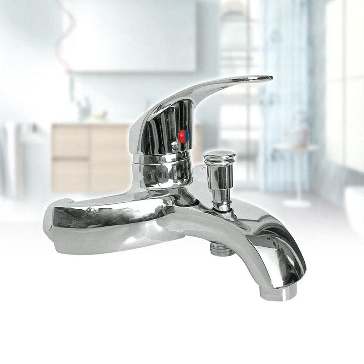 ROBINET MITIGEUR CHROMÉ MAISON SALLE DE BAIN BAIGNOIRE COMPLET AVEC KIT DE MONTAGE JH-8062