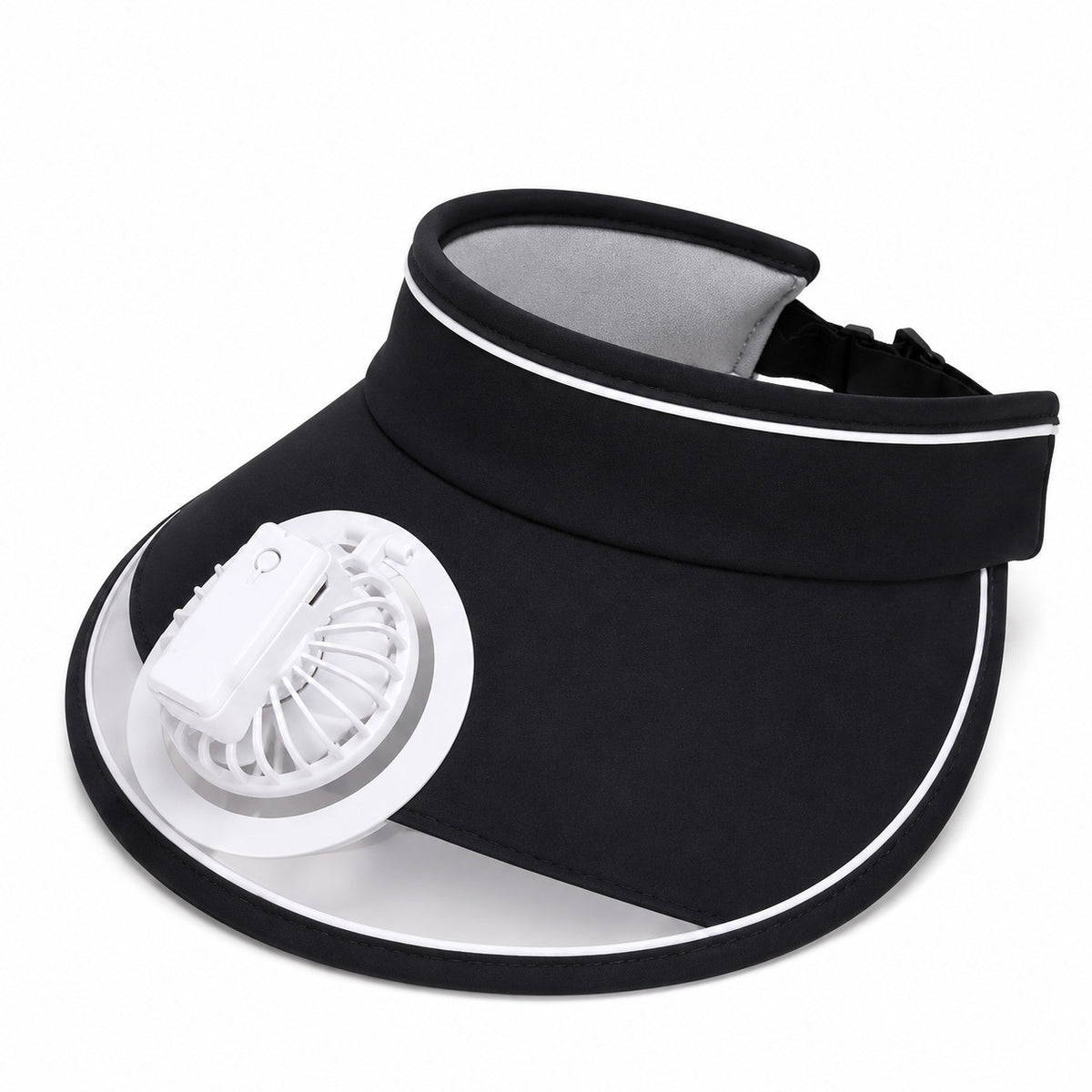 VISIÈRE PARE-SOLEIL VENTILATEUR USB RECHARGEABLE CHAPEAU PLAGE ÉTÉ AS-016