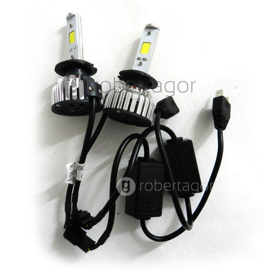 COPPIA LAMPADE FARI RICAMBIO AUTO 2 LED 6S H7 ALTA LUMINOSITA' BIANCO FREDDO