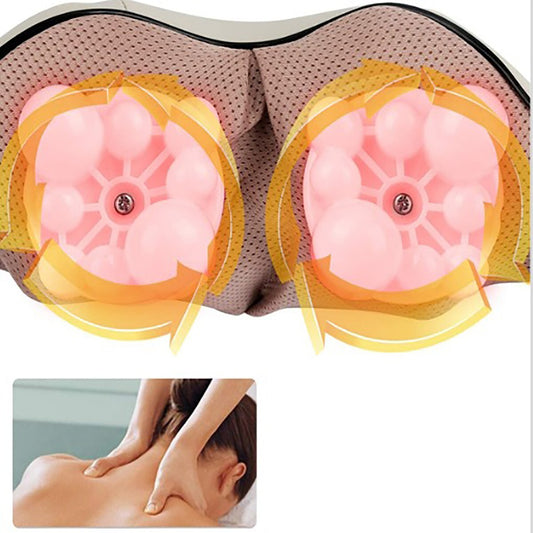 MASSEUR SHIATSU NUQUE JAMBES FESSES DOS CHAUFFANT 8 TÊTES