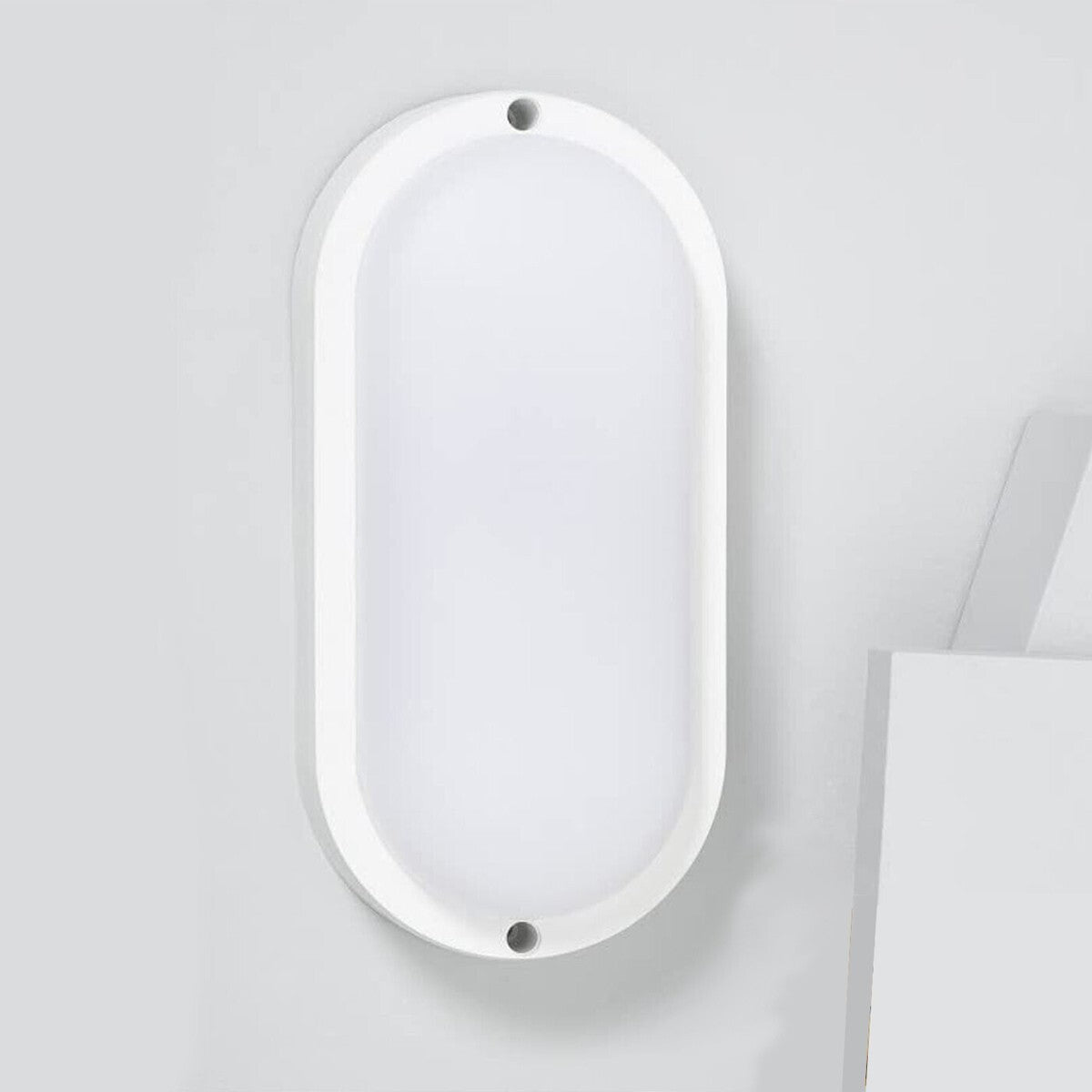 LAMPADA LED PARETE APPLIQUE OVALE 12W LUCE NATURALE 4000K INTERNI ESTERNI FC103