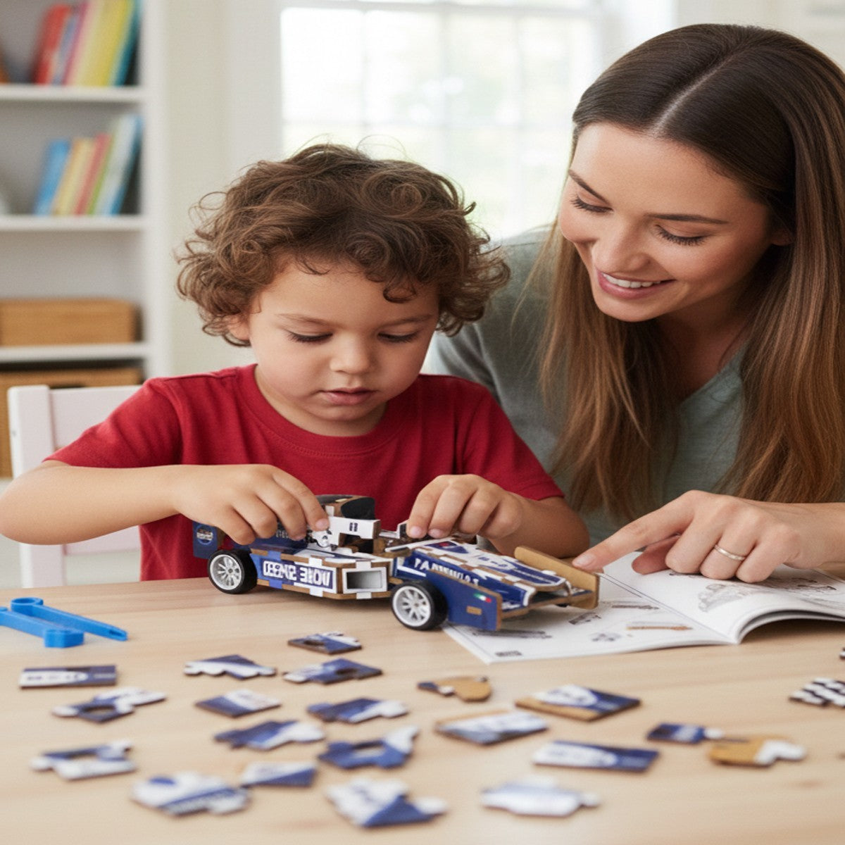 PUZZLE 3D FORMULA 1 AUTO CORSA LEGNO GIOCO COSTRUZIONI BAMBINI MODELLISMO 32383