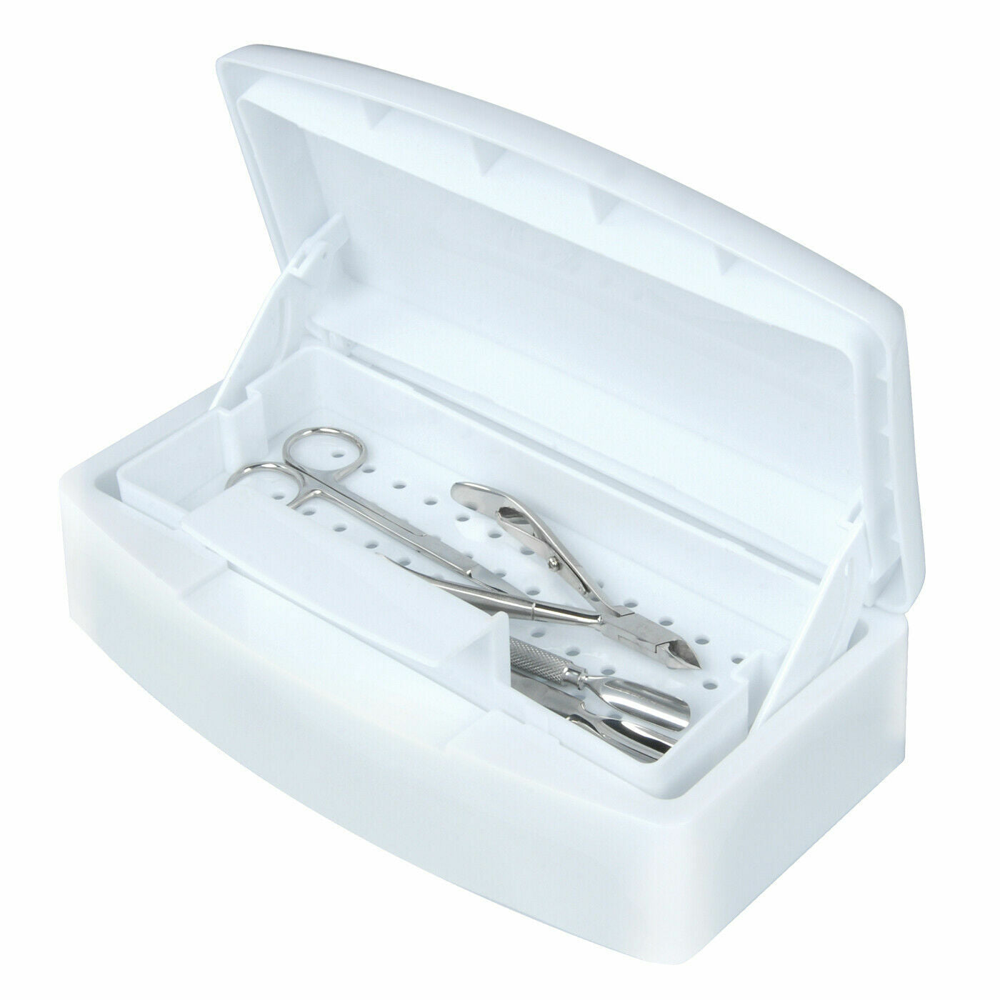 BOÎTE STÉRILISATEUR ESTHÉTIQUE DÉSINFECTANT INSTRUMENTS ONGLES BAC ESTHÉTICIENNE
