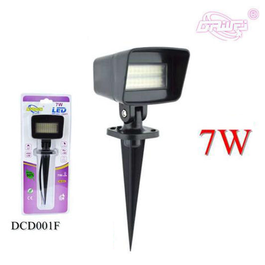 PROJECTEUR PIQUET EXTÉRIEUR DE JARDIN 60 LED SMD LUMIÈRE FROIDE 7W DR 490LM 6000K