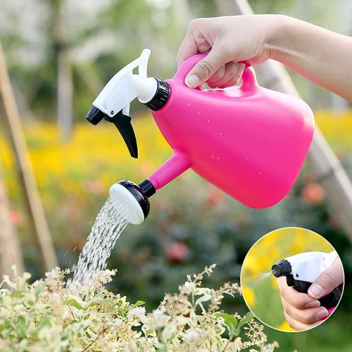 ARROSOIR 2 EN 1 SPRAY PRESSION RÉGLABLE BOUTEILLE 1.5L 19X25