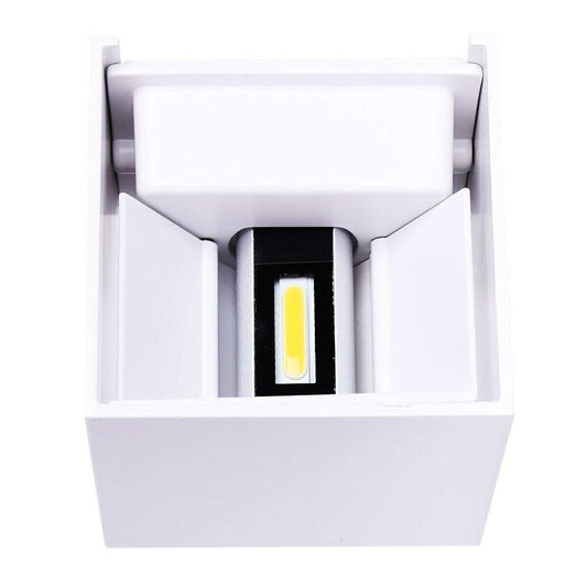 APPLIQUE CUBO LED 10W FARETTO LAMPADA PARETE MURO LUCE BIANCO CALDO 3000K