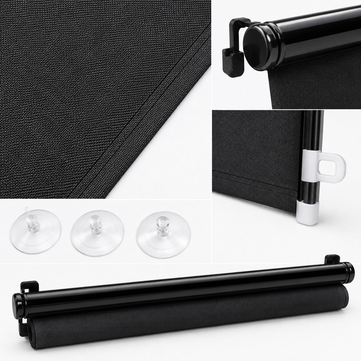 TENDINA PARASOLE AVVOLGIBILE PER AUTO 125x45CM PARABREZZA OSCURANTE CA-02468