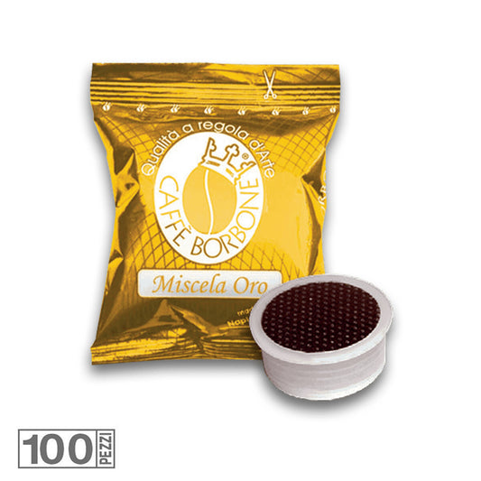100 CAPSULES DOSES DE CAFÉ BORBONE MÉLANGE ORO COMPATIBLE LAVAZZA ESPRESSO POINT