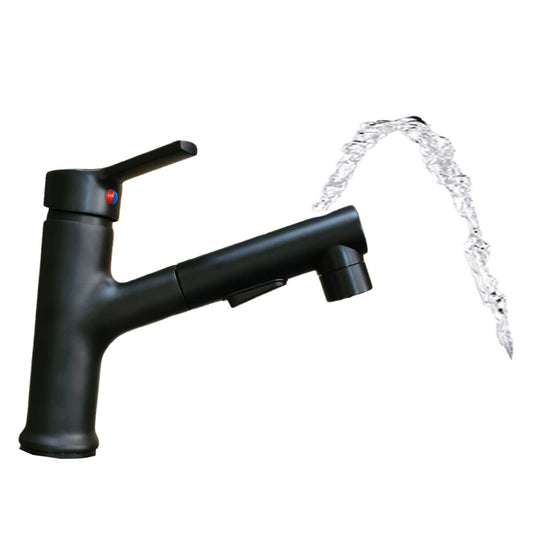 RUBINETTO DA BAGNO DOCCETTA MISCELATORE ESTRAIBILE LAVELLO NERO FONTANELLA 1803