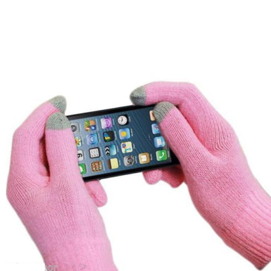 GANTS TACTILES CAPACITIFS ROSES IPHONE IPAD GALAXY ÉCRANS CONDUCTEURS
