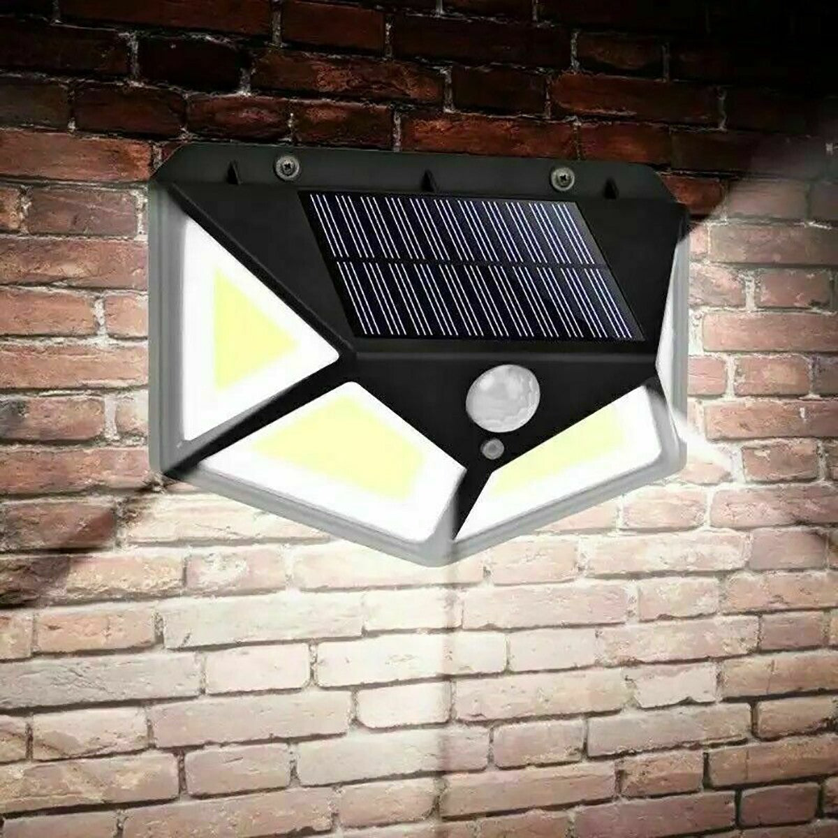 FARETTO ESTERNO CON LUCE LED COB PANNELLO SOLARE SENSORE DI MOVIMENTO TE-B0518