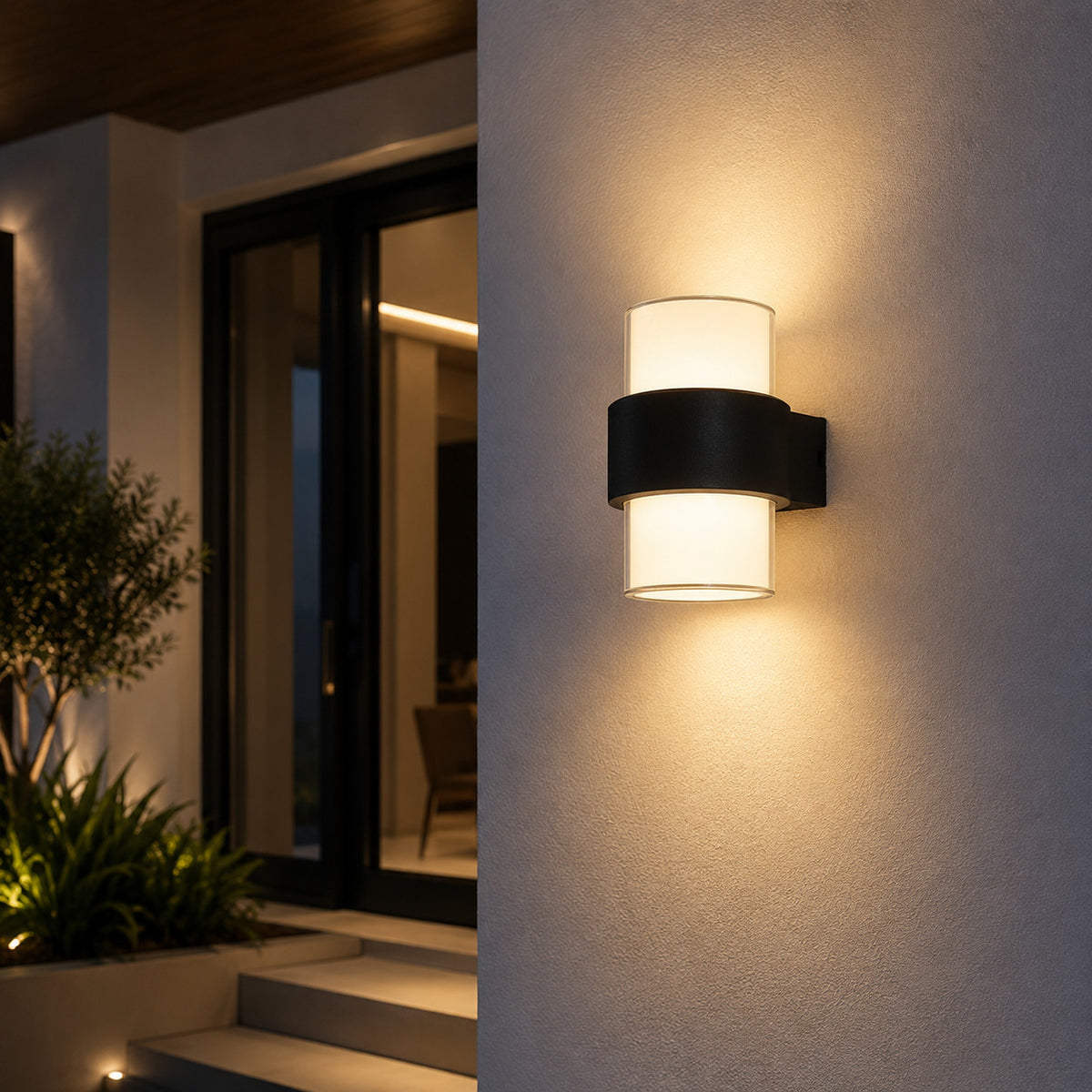 APPLIQUE LED 10W ESTERNO LAMPADA PARETE NERO IP65 3000K 4000K 6000K ET-31699