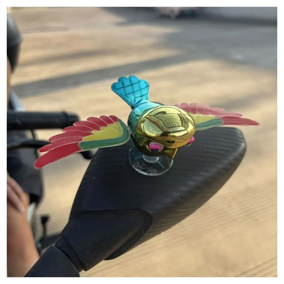 OISEAU 3D DÉCORATION VOITURE MOTO RÉTROVISEUR BATTEMENT AILES VENT AÉRODYNAMIQUE