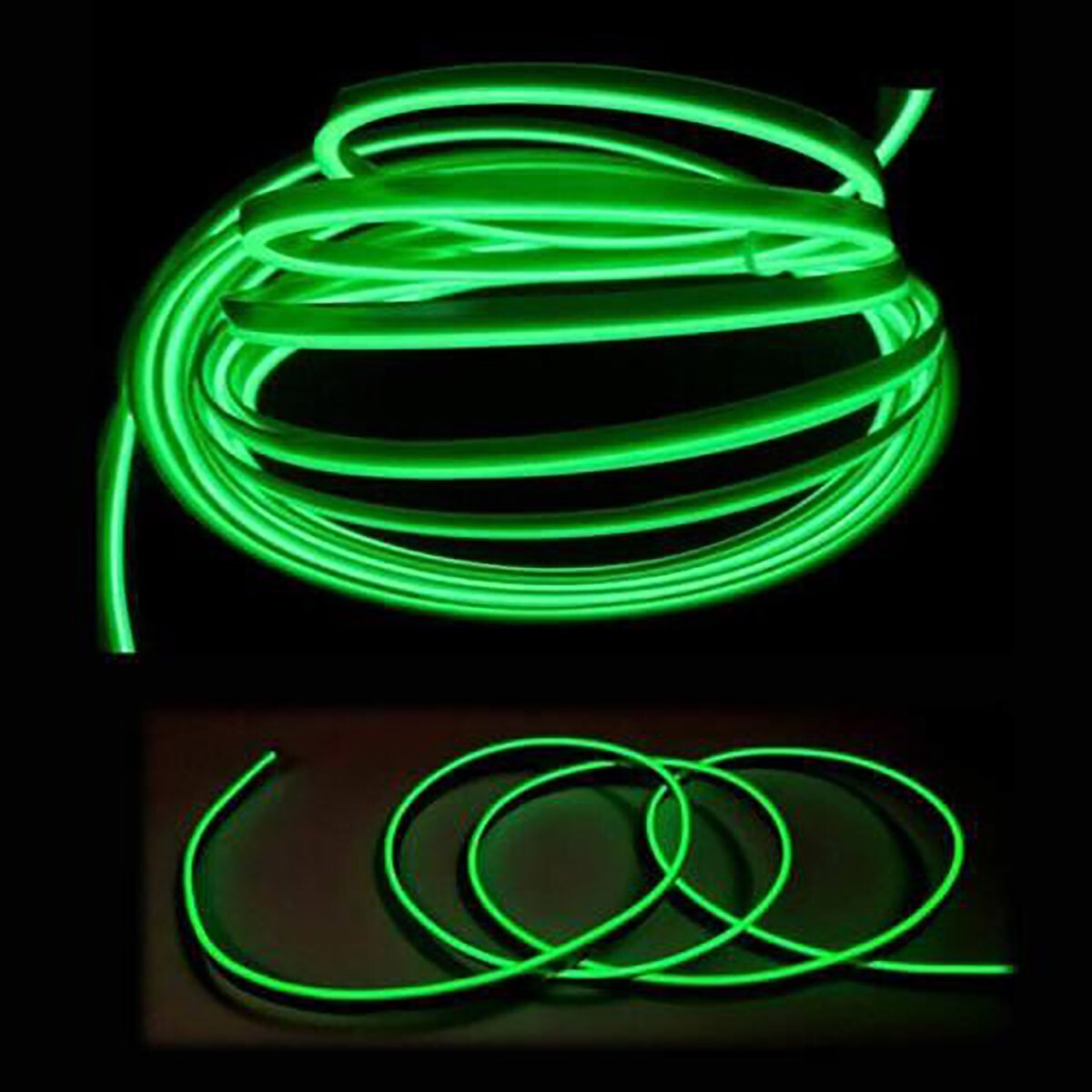 BANDE LUMINEUSE INTÉRIEURE VOITURE FIBRE OPTIQUE 12V DÉCORATION FIL 3M VERT 46