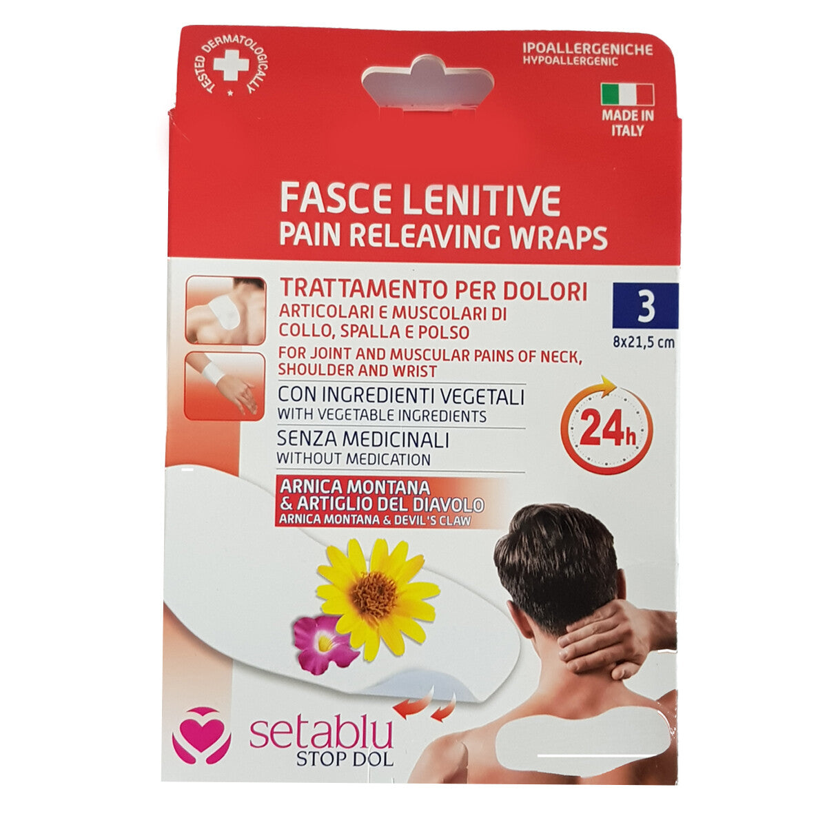 FASCE LENITIVE TRATTAMENTO CEROTTO DOLORI ARNICA SALICE ARTIGLI DEL DIAVOLO