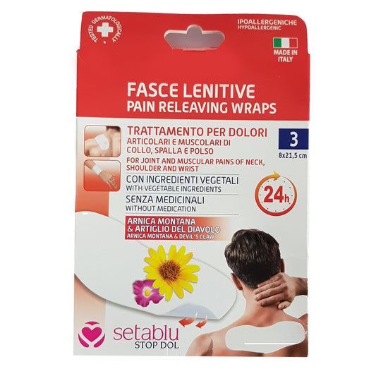 FASCE LENITIVE TRATTAMENTO CEROTTO DOLORI ARNICA SALICE ARTIGLI DEL DIAVOLO