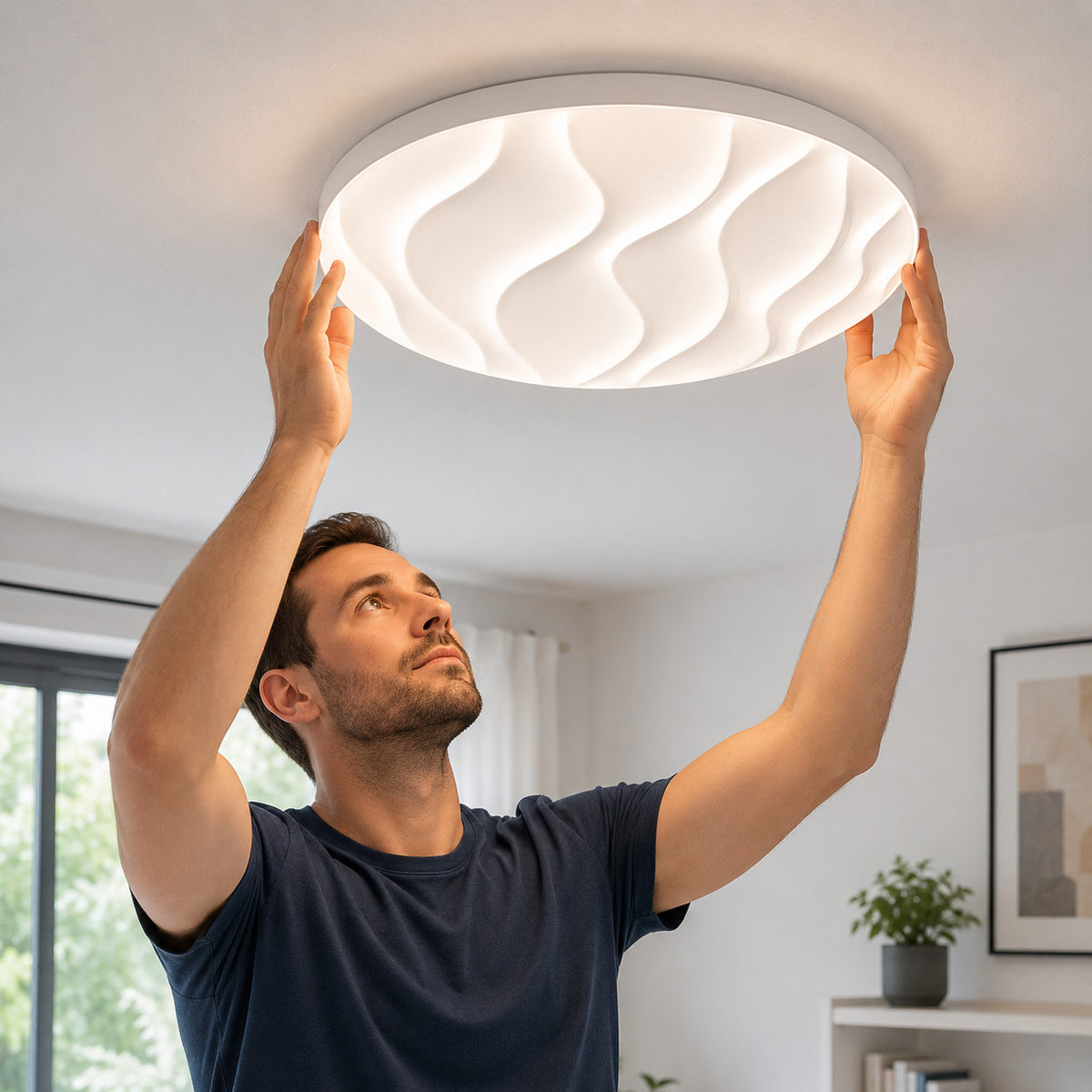 PLAFONIERA LED 24W 3CCT 26CM LAMPADA SOFFITTO LUCE 3000K 4000K 6500K ET-31729