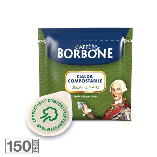 150 CIALDE CAFFE' BORBONE MISCELA VERDE ESE 44 MM MONODOSE DECAFFEINATO DEK