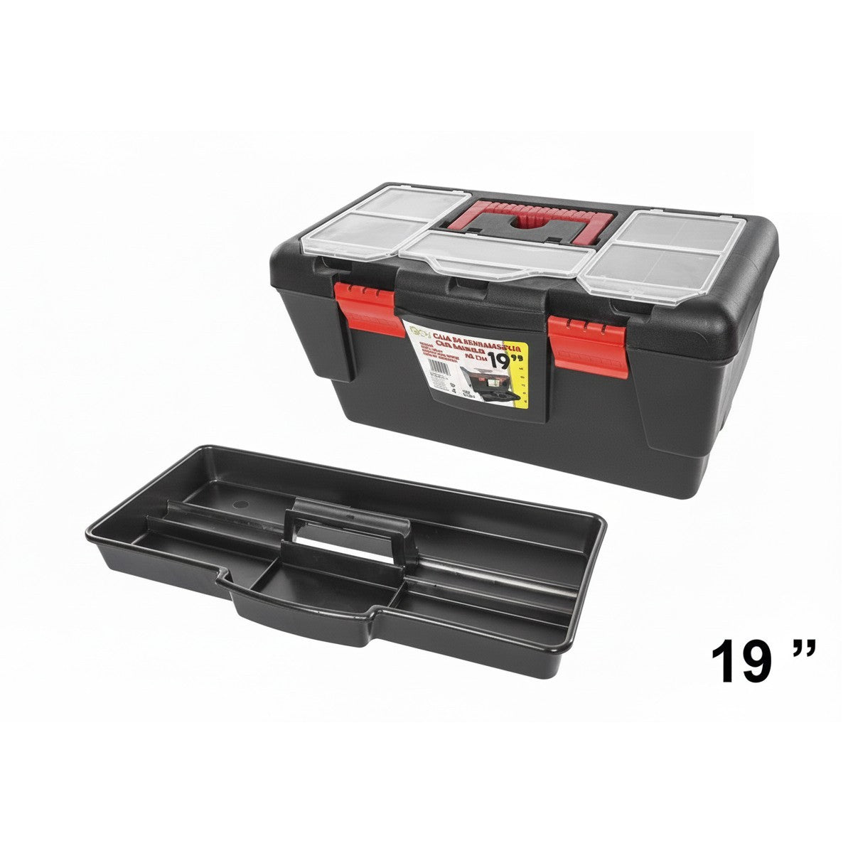 CASSETTA PORTA ATTREZZI 19" VALIGIA UTENSILI ORGANIZER VASSOIO RIMOVIBILE 48CM