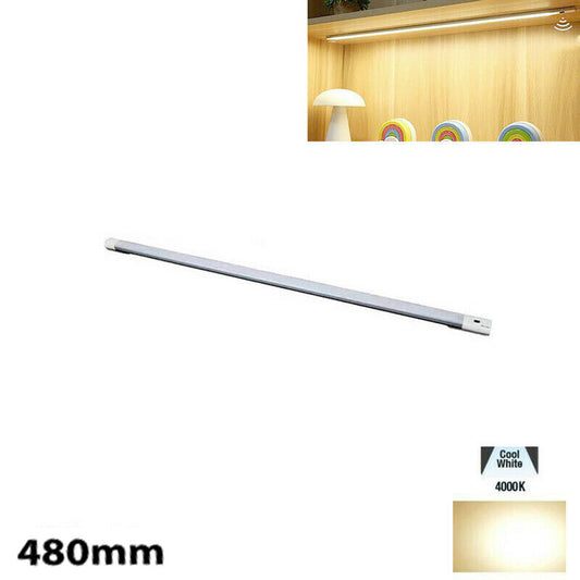 BARRE LED CUISINE PLACARD LUMIÈRE NATURELLE DÉTECTEUR DE MOUVEMENT MANUEL RECHARGEABLE 48CM