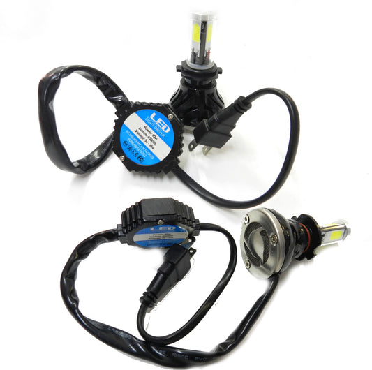 PAIRE AMPOULES PHARES DE RECHANGE POUR VOITURE 4 LED 8S H7 HAUTE LUMINOSITÉ BLANC FROID