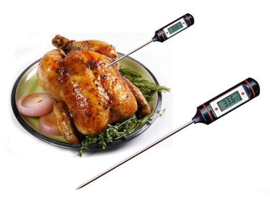 TERMOMETRO DA CUCINA DIGITALE CON SONDA ALIMENTI BEVANDE -50° A 300° C ASTUCCIO