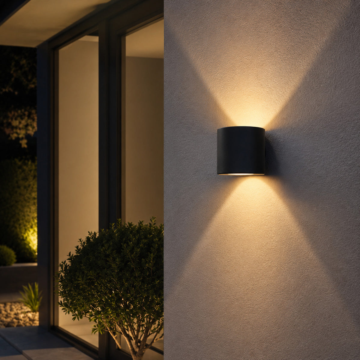 APPLIQUE LED 12W 3CCT NERA IP65 LAMPADA PARETE 3000K 4000K 6000K ESTERNO ET31684