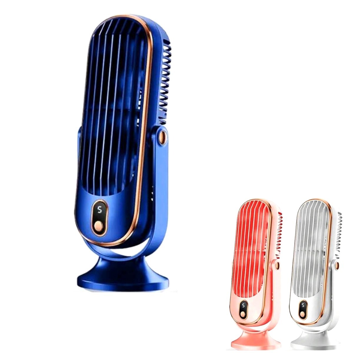 VENTILATORE TORRE DA TAVOLO PORTATILE USB RICARICABILE SILENZIOSO 5 VELOCITÀ