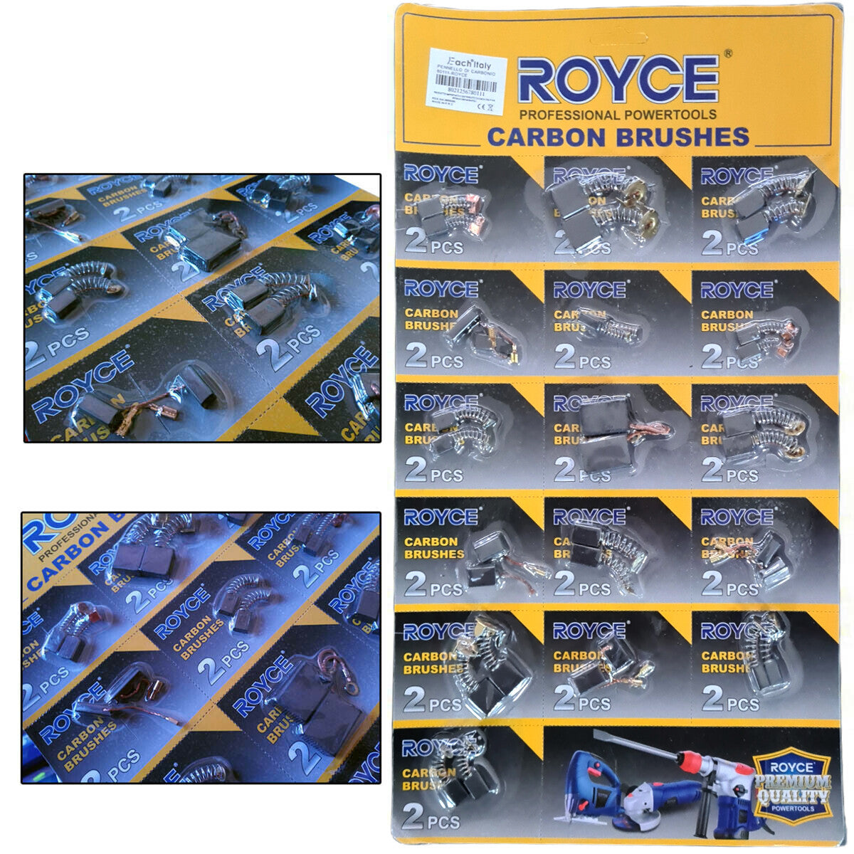KIT 16 PIÈCES DE RECHANGE BALAIS DE CHARBON MOTEUR POUR MOTEUR ÉLECTRIQUE PERCEUSE