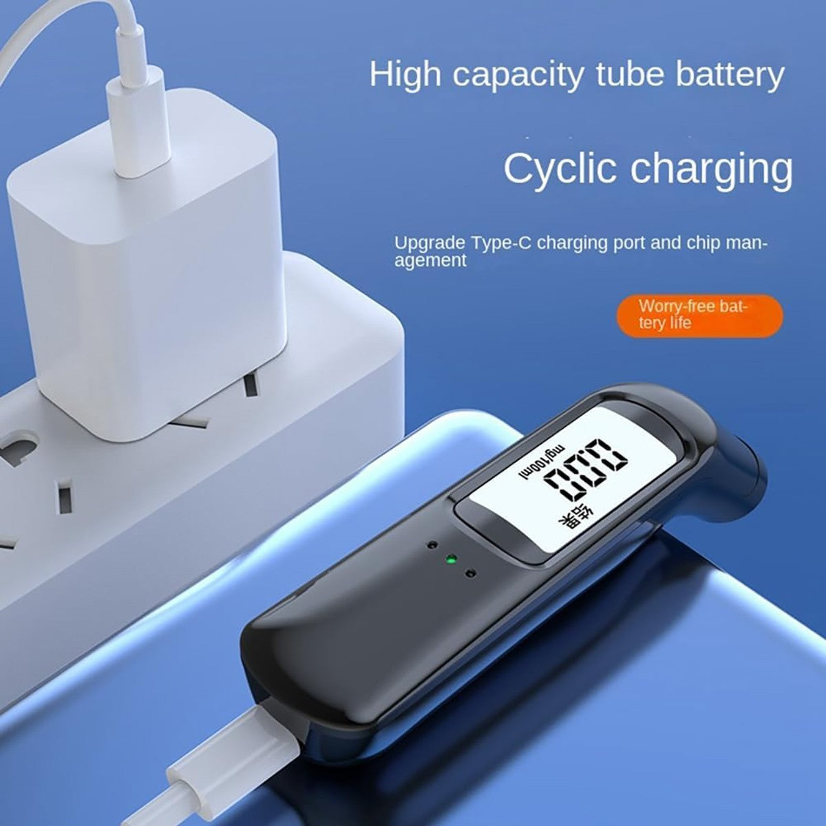 ALCOOL TEST PORTATILE MR998 DISPLAY LED TESTER ETILOMETRO SENZA CONTATTO EBREZZA