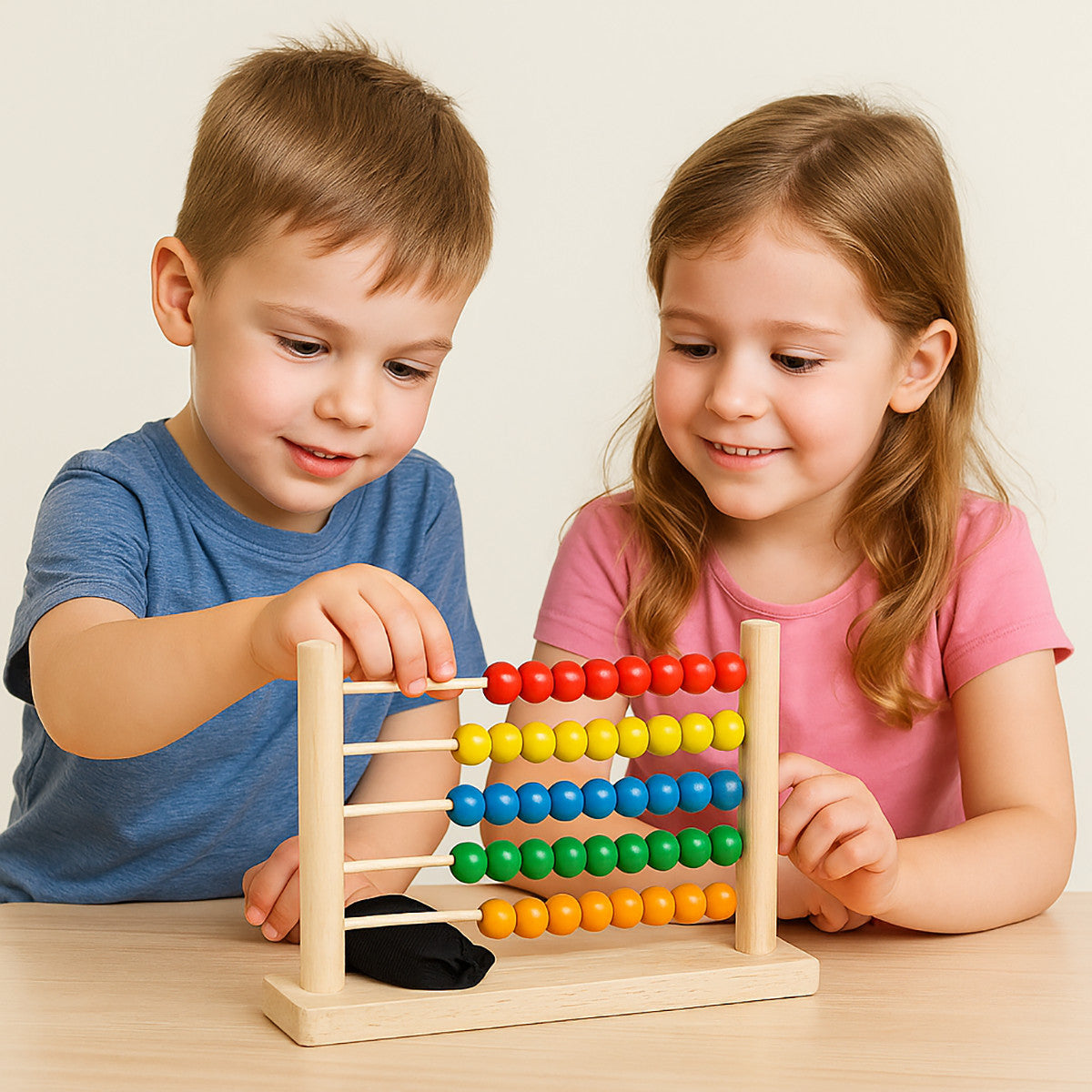 ABAQUE JEU ÉDUCATIF EN BOIS POUR ENFANTS CALCULS MATHÉMATIQUES APPRENTISSAGE 07948A