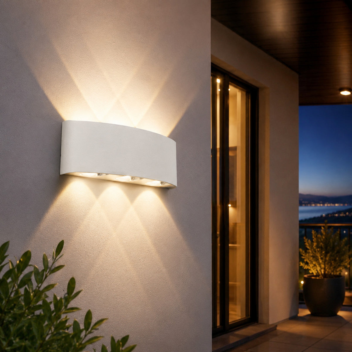 APPLIQUE LED 12W ESTERNO LAMPADA PARETE BIANCA IP65 3000K 4000K 6000K ET-31673