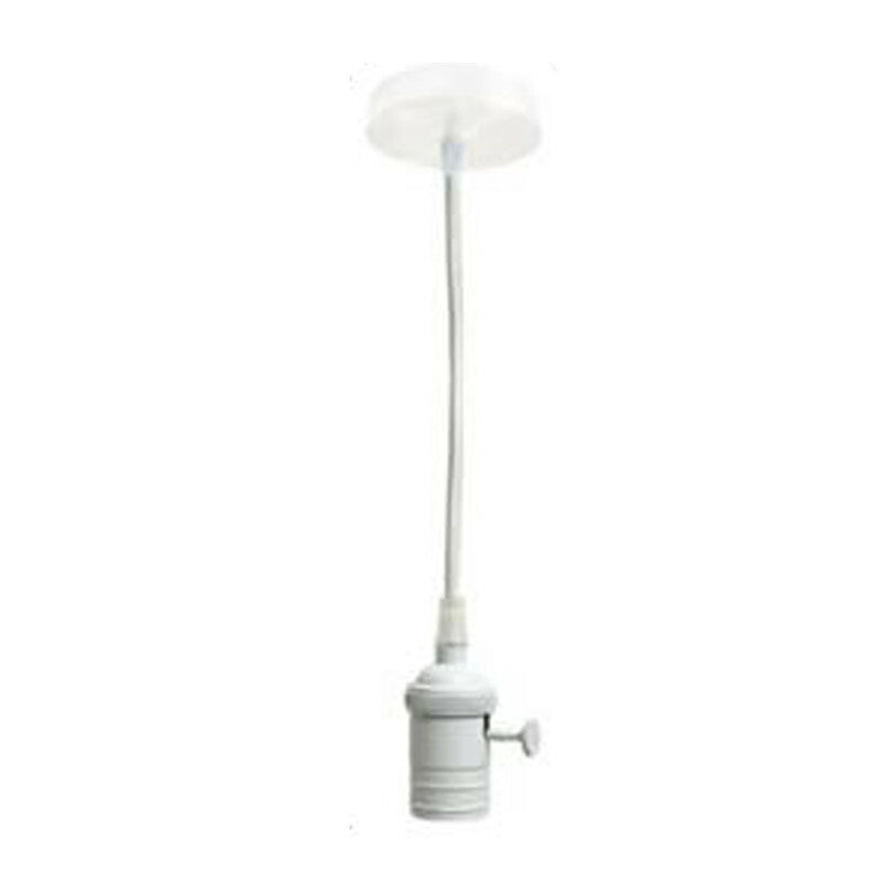 PORTALAMPADA LAMPADARIO SOSPENSIONE SOFFITTO PENDENTE VINTAGE 2MT BIANCO