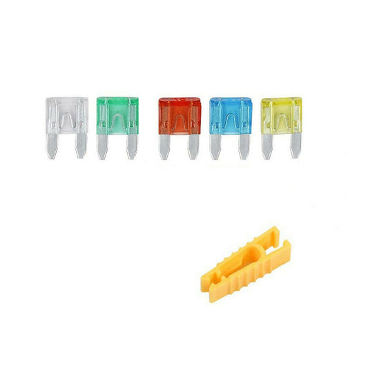 100 MINI FUSIBLES AUTO LAMES 10A À 30A PIÈCE DE RECHANGE FUSIBLES 32V PINCE CA-02773
