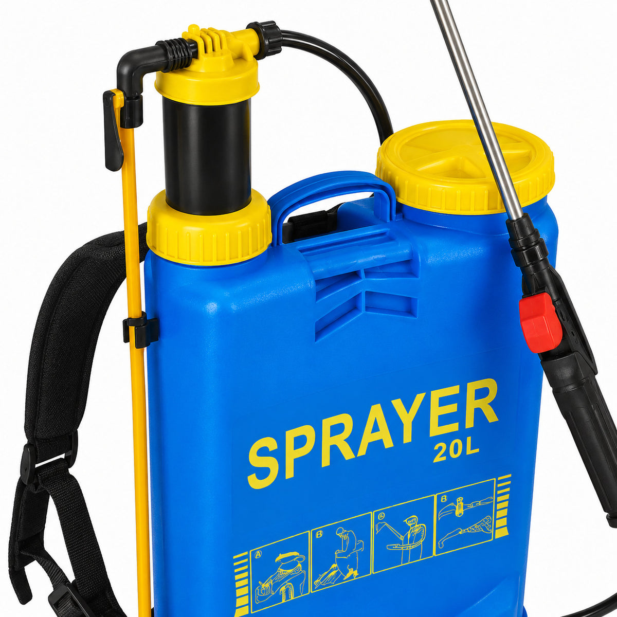 POMPA IRRORATRICE A SPALLA 20 L SPRAYER MANUALE PER GIARDINO ORTO DISERBO