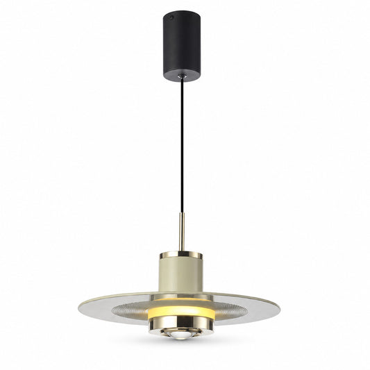 LUSTRE LED SUSPENSION MODERNE ARGENT DESIGN 10W DIMMABLE CCT LP024