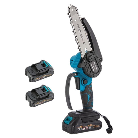 MINI MOTOSEGA 6" PORTATILE RICARICABILE A BATTERIA 48V POTATURA LEGNO SEGA 08206