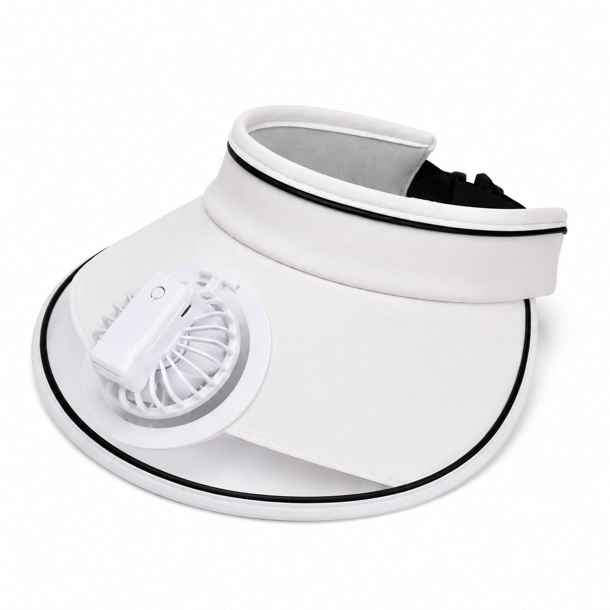 VISIÈRE PARE-SOLEIL VENTILATEUR USB RECHARGEABLE CHAPEAU PLAGE ÉTÉ AS-016
