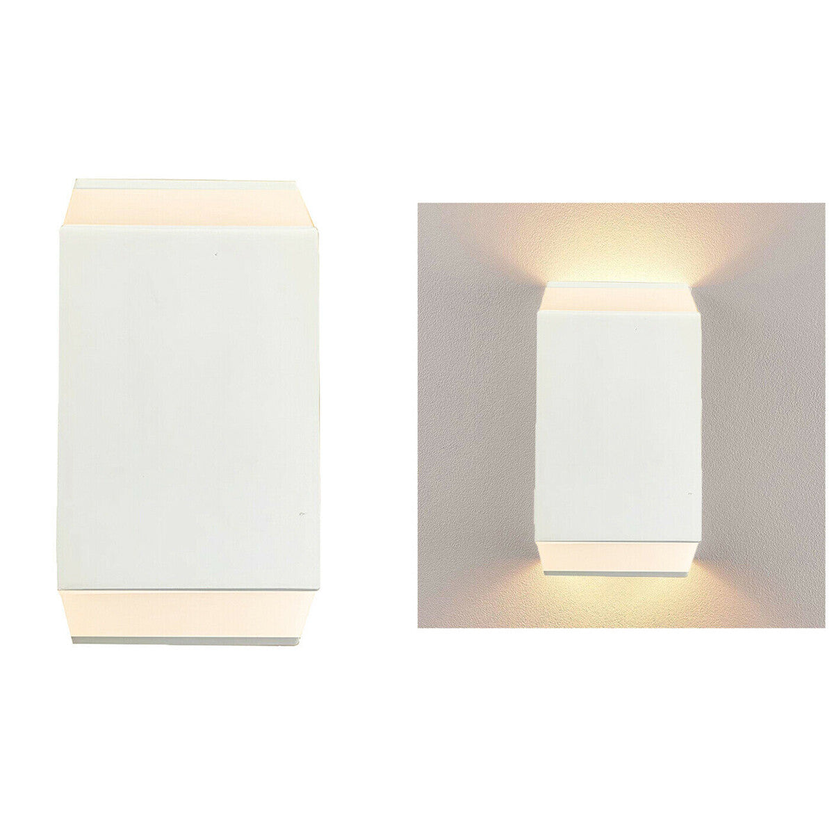 APPLIQUE PARETE LED 6W LAMPADA MURO IP65 MODERNO DOPPIA LUCE CALDA 3000K
