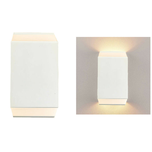 APPLIQUE PARETE LED 6W LAMPADA MURO IP65 MODERNO DOPPIA LUCE CALDA 3000K
