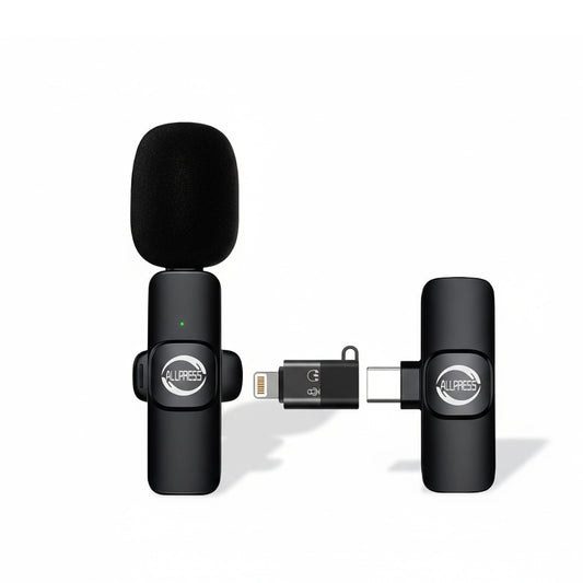 MINI MICROFONO LAVALIER SENZA FILI TYPE C LIGHTNING VIDEO REGISTRA AUDIO AS05741