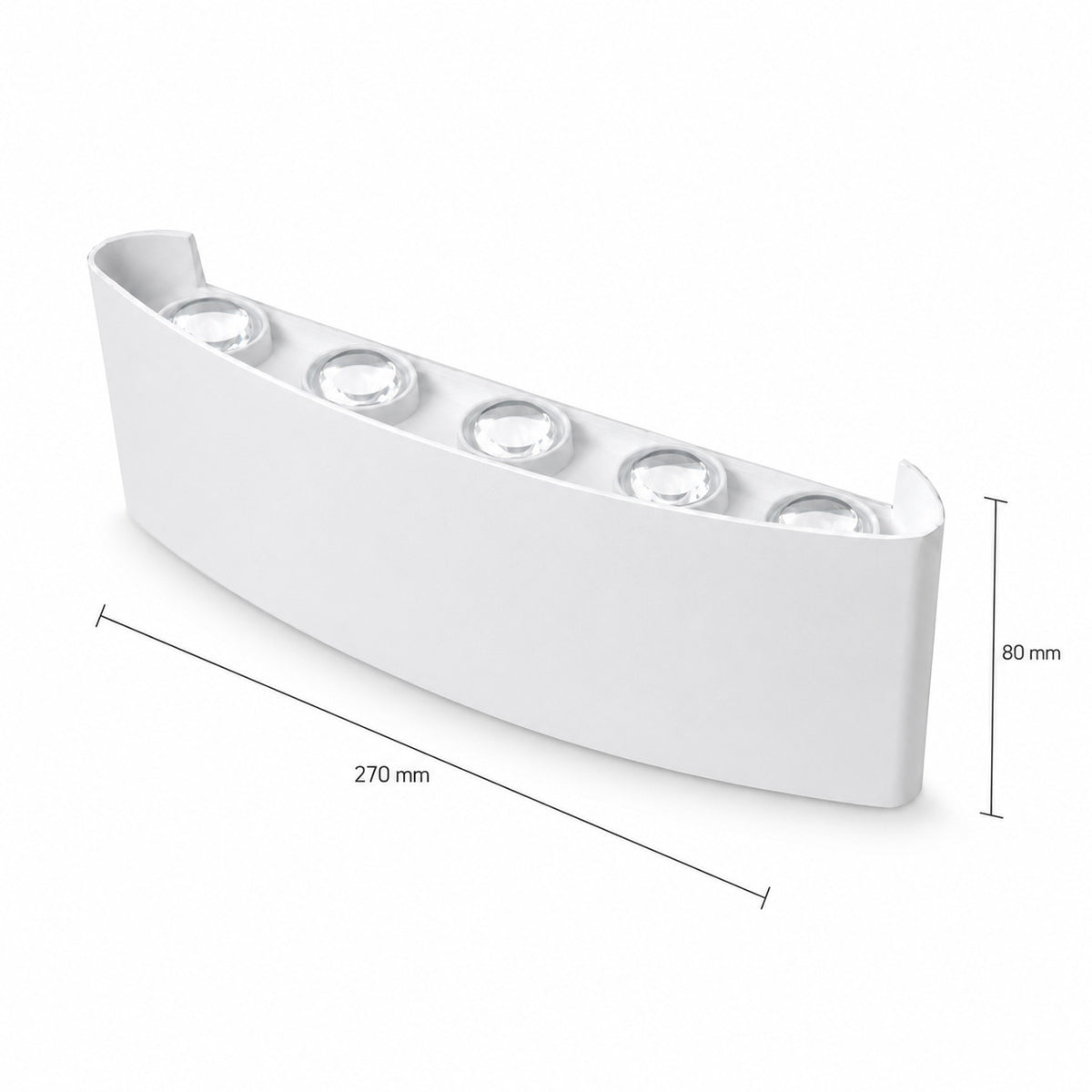 APPLIQUE LED 20W ESTERNO LAMPADA PARETE BIANCA IP65 3000K 4000K 6000K ET-31679