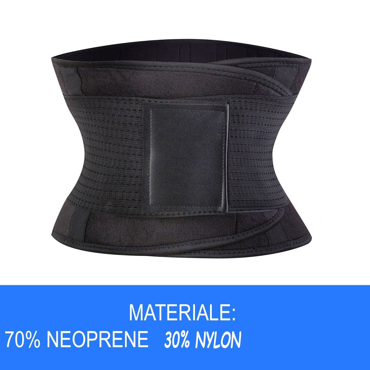 FASCIA ELASTICA LOMBARE REGOLABILE POSTURALE TUTORE SCHIENA NEOPRENE 23X100CM L