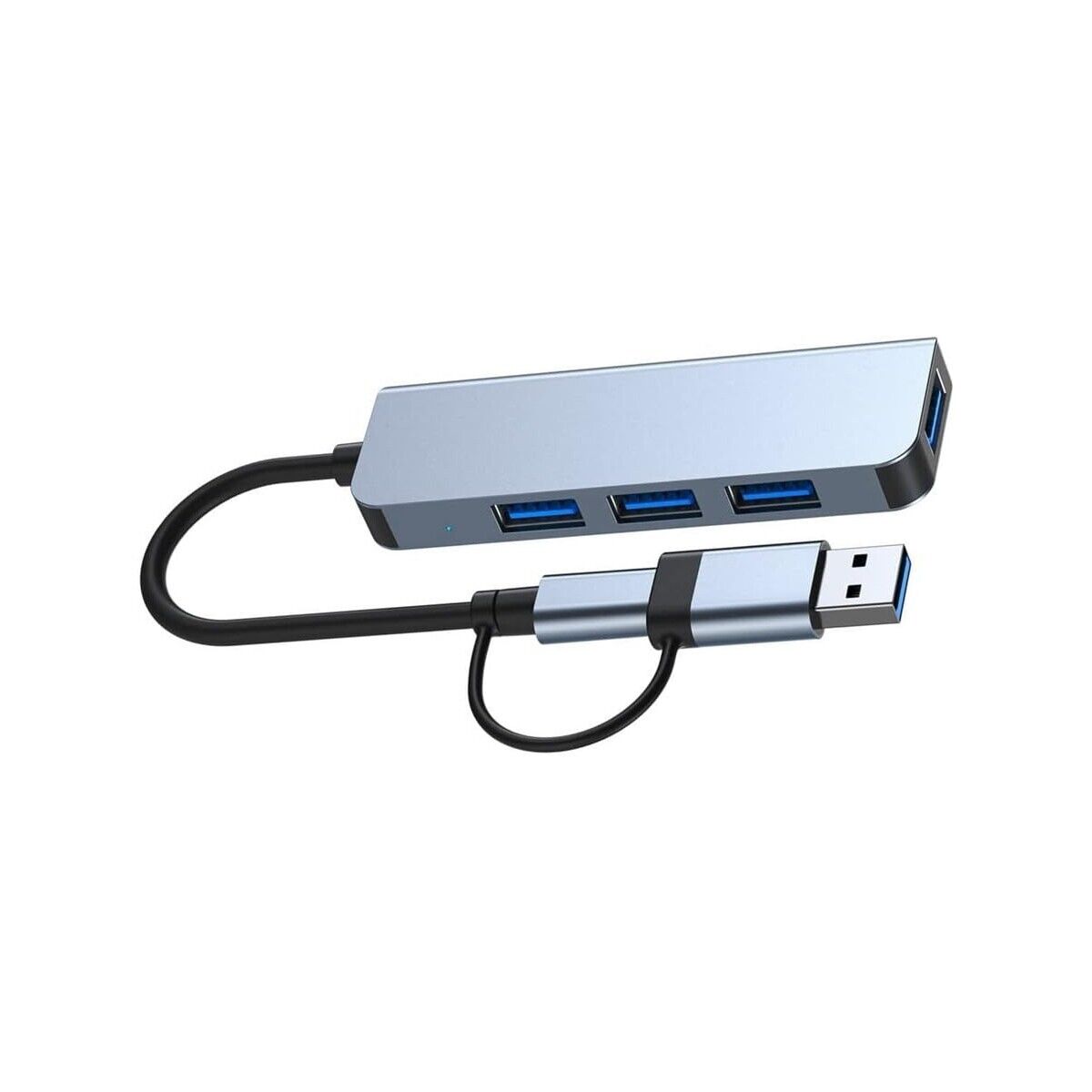 HUB MULTIPORTA ADATTATORE PC TABLET 4 PORTE USB C 3.0 2.0 SDOPPIATORE AS-05676
