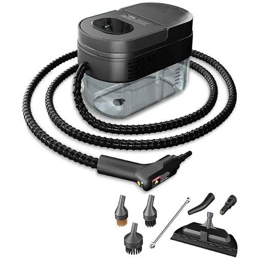 PULITORE A VAPORE PORTATILE 7 ACCESSORI SERBATOIO 1,6L CASA AUTO PAVIMENTI