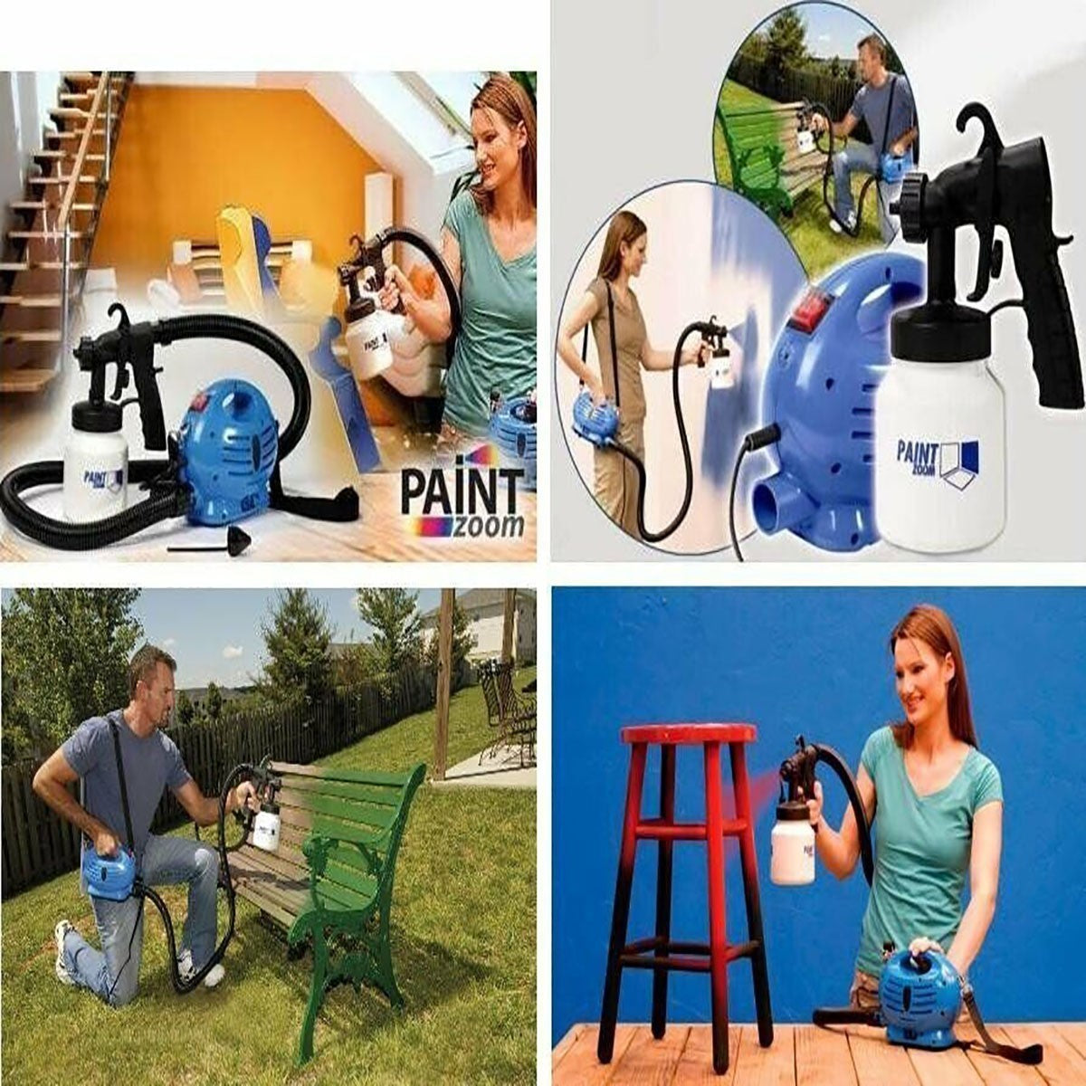 PAINTZOOM PAINT ZOOM PISTOLA A SPRUZZO VERNICIARE  650W COMPRESSORE A TRACOLLA