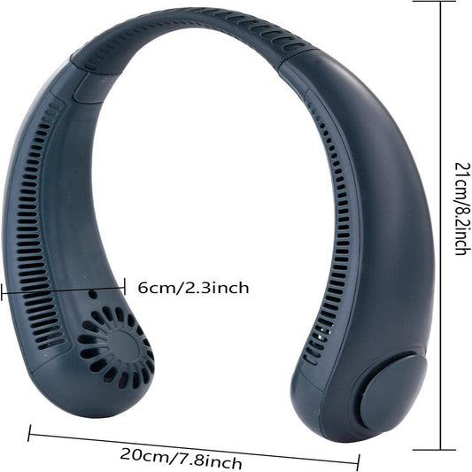 VENTILATORE COLLO SENZA PALE PORTATILE RICARICABILE 1200 MAH ARIA USB SPORT